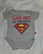 3-6months Superman Super Hero in Training one piece outfit. A6