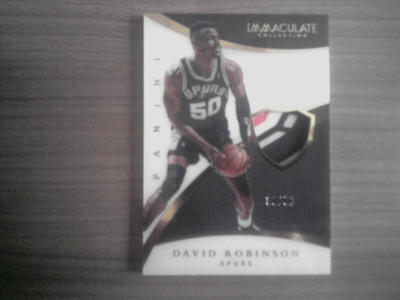 2014-15 PANINI IMMACULATE COLLECTION PATCHES DAVID ROBINSON #30/50 Material Card