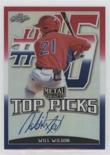 2019 Leaf Metal Draft Top Picks Red White & Blue 3/10 Will Wilson Auto 0b0