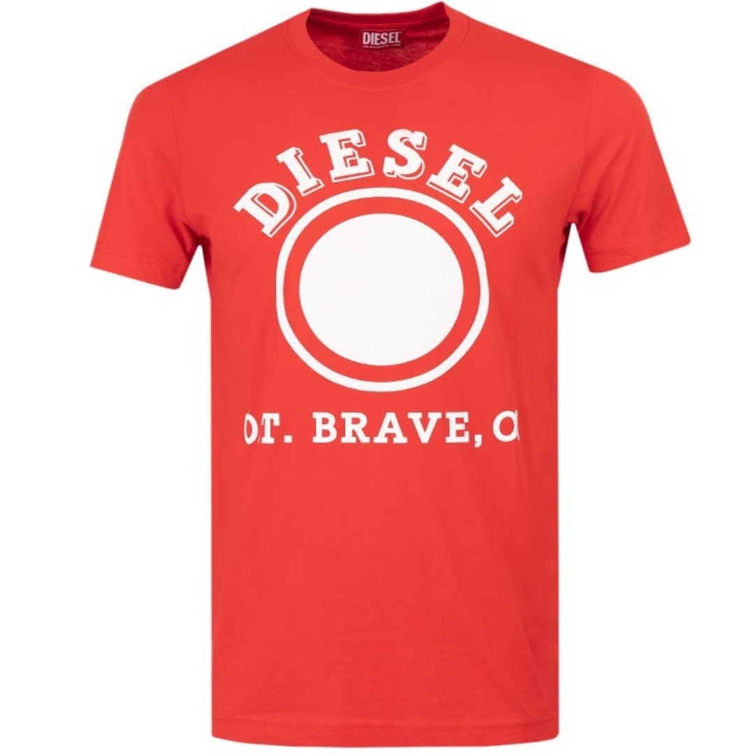 Diesel 1976 Varsity Logo Racing Red T-Shirt 12790₽