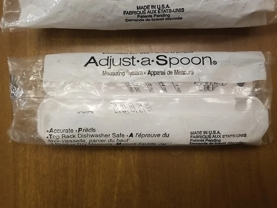 Pampered Chef Adjustable Measuring Cup Spoons Set Tablespoon Teaspoon White NIP - Image 3 of 4