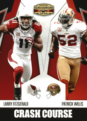 2010 Panini Gridiron Gear CRASH COURSE #7 Larry Fitzgerald Patrick Willis HOF