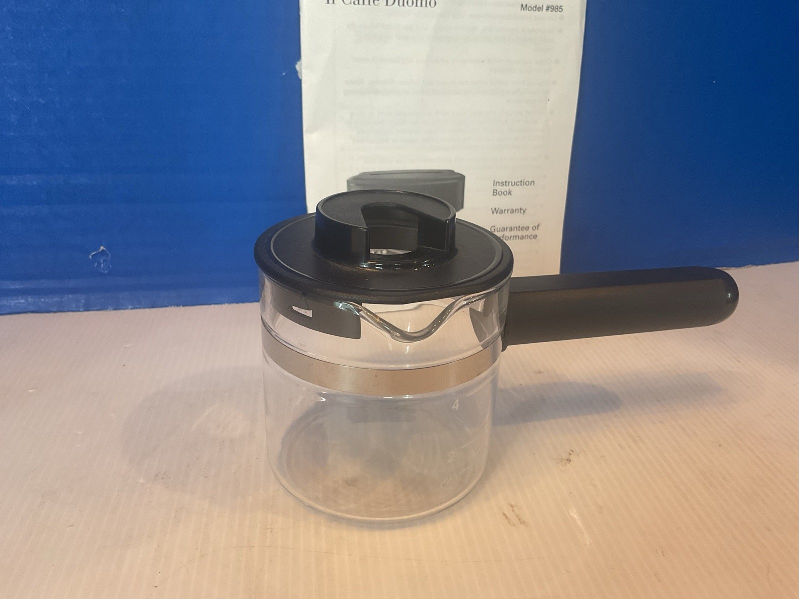 Krups Espresso Replacement Parts Glass Carafe with Lid 963 8
