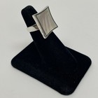 Fine NF Thailand 925 Sterling Silver Big Square Mother Of Pearl Ring Size 6 — photo 2