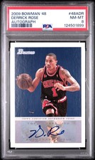 2009 BOWMAN '48 AUTO #48ADR DERRICK ROSE PSA 8 AUTO