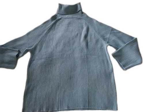 Zesica Women Size Large Light Blue Turtle Neck Knit Sweater Long Sleeve - 第 12/12 張圖片