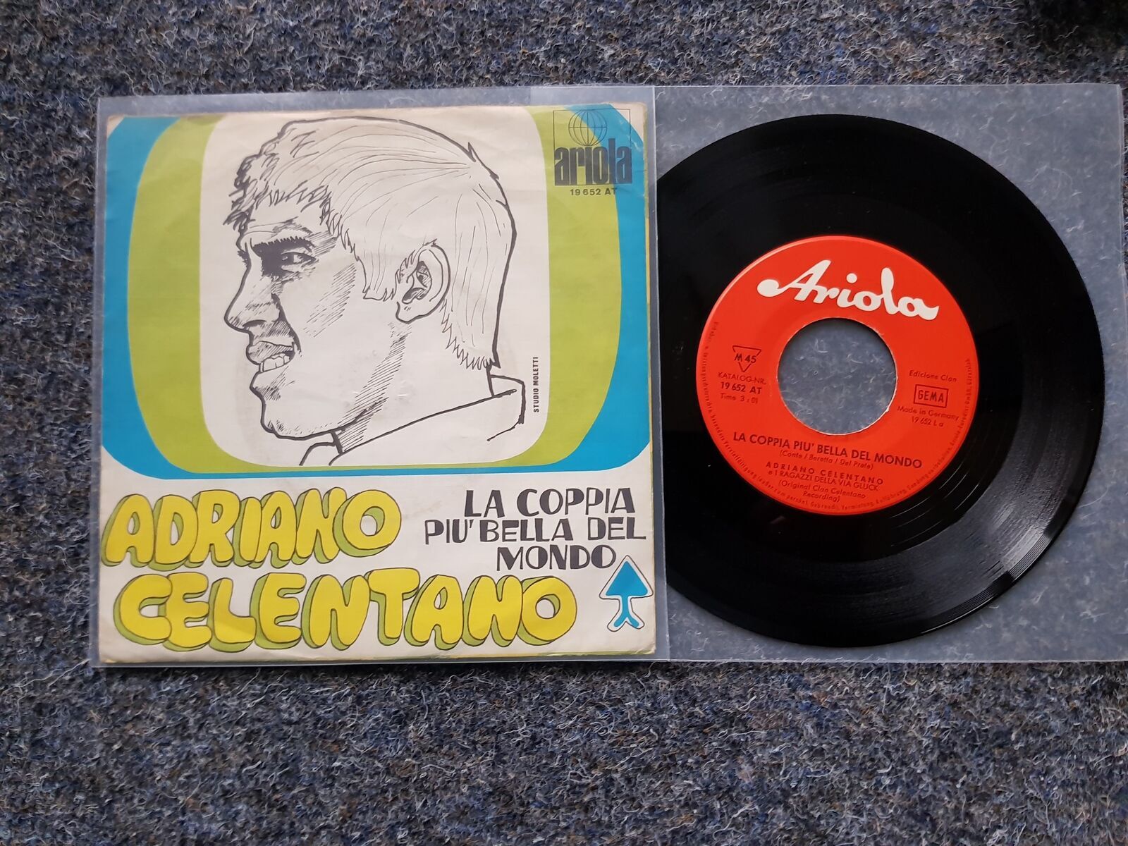 7"" Single Vinyl Adriano Celentano - La coppia piu' bella del mundo GERMANY