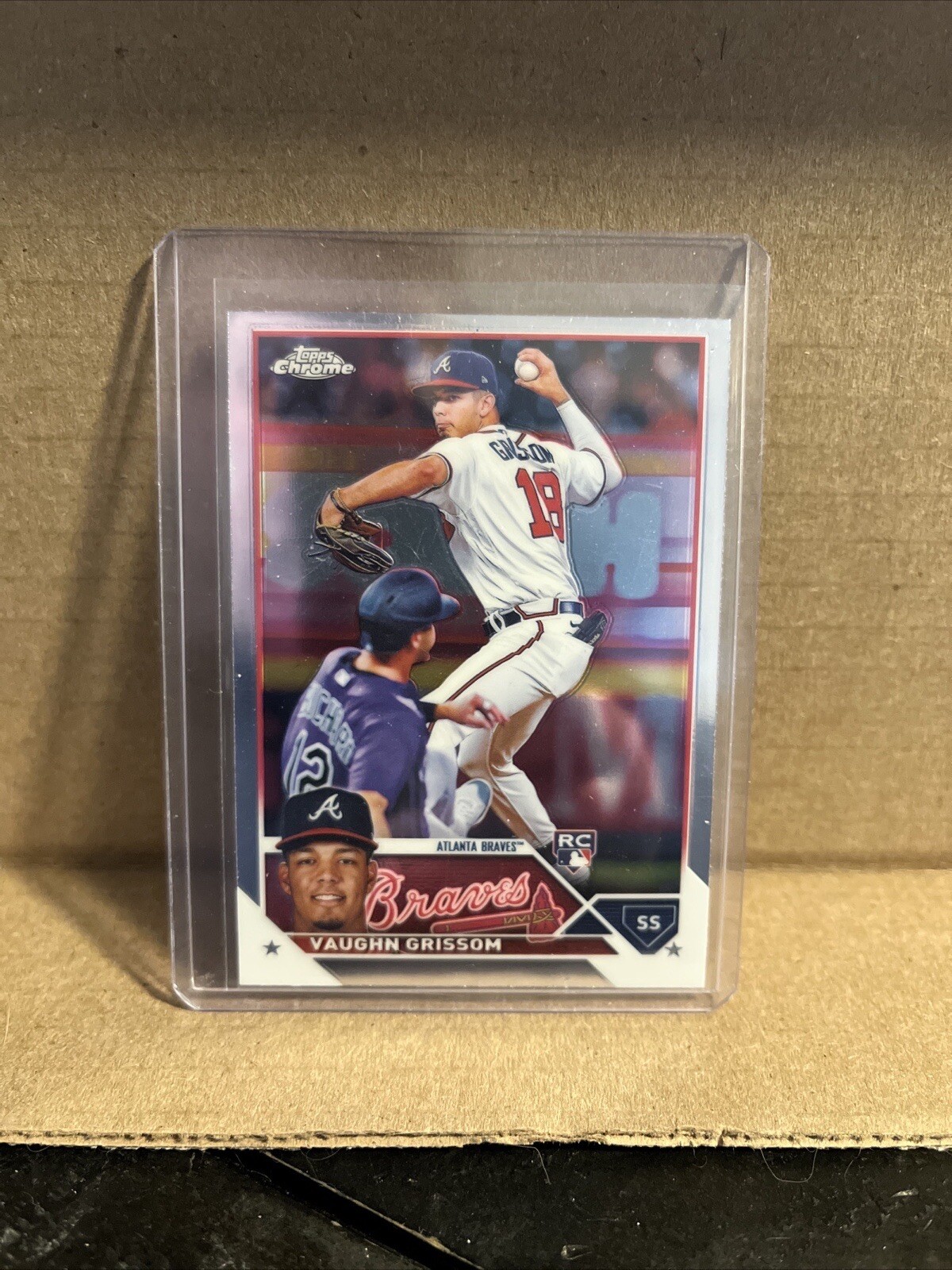 2023 Topps Chrome Vaughn Grissom Base Rookie RC #48 Atlanta Braves