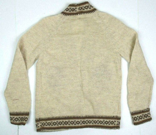 Maglione vintage taglia XS anni 40 tema polinesiano cardigan lana arioso cobain grunge - Foto 4 di 8