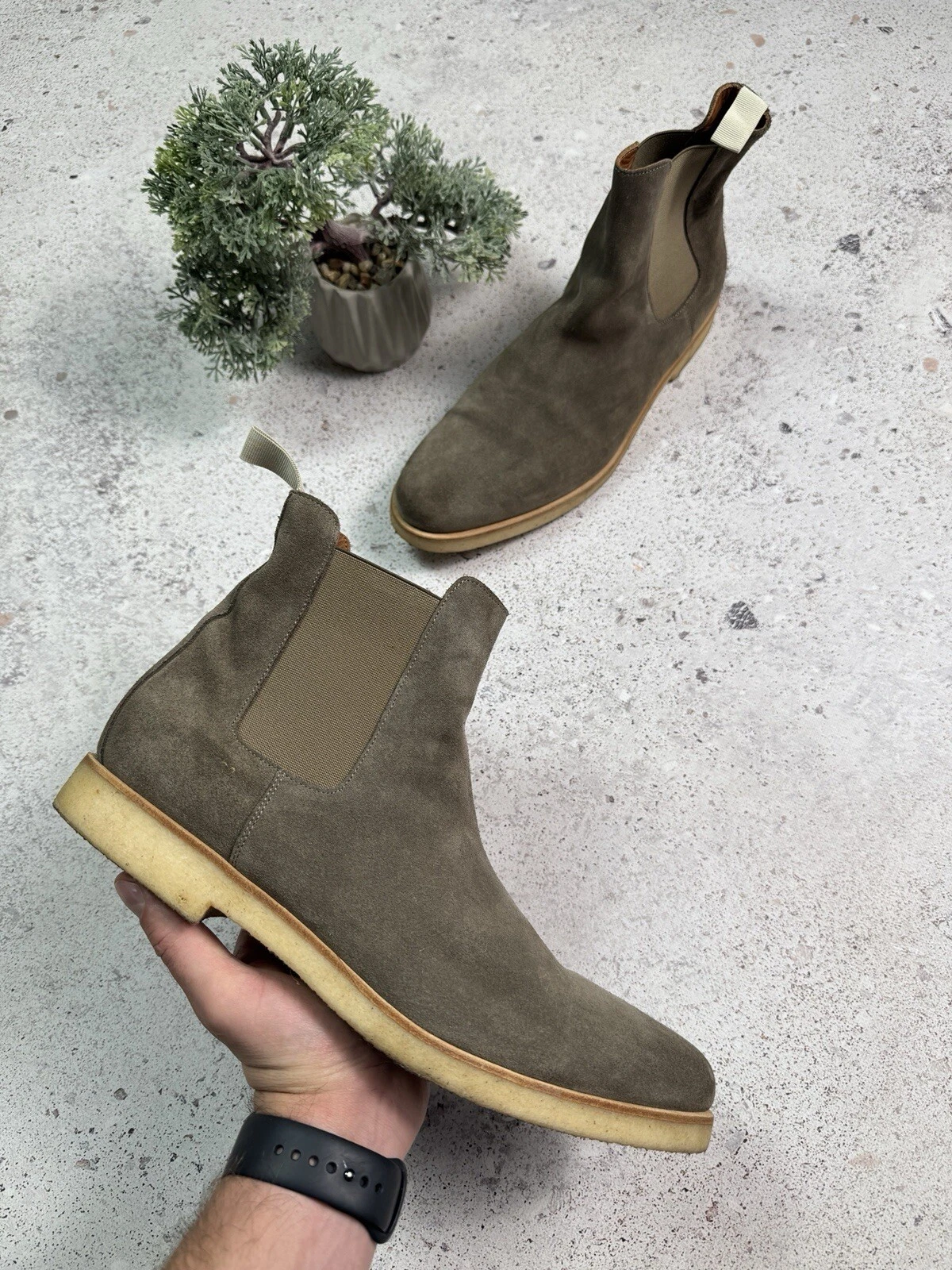 Stivali Chelsea Common Projects scamosciati taglia 45 US 12 beige