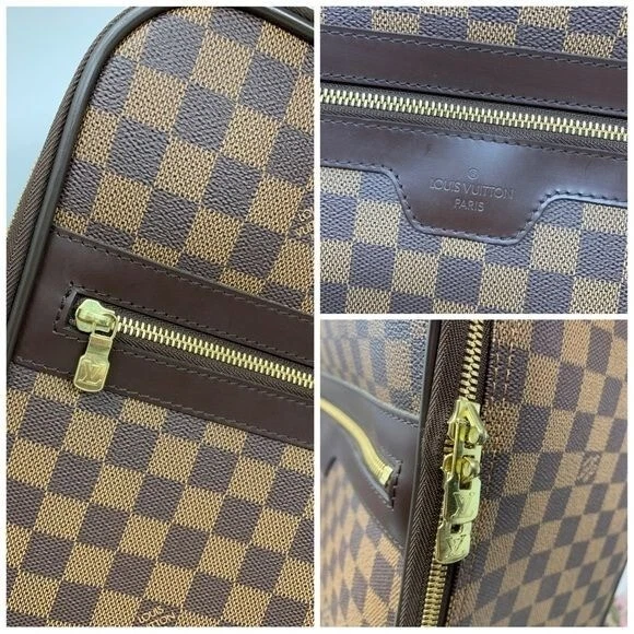 089 Pre Owned Auth Louis Vuitton Damier Ebene Pegase 45 Rolling Luggage SP 0056