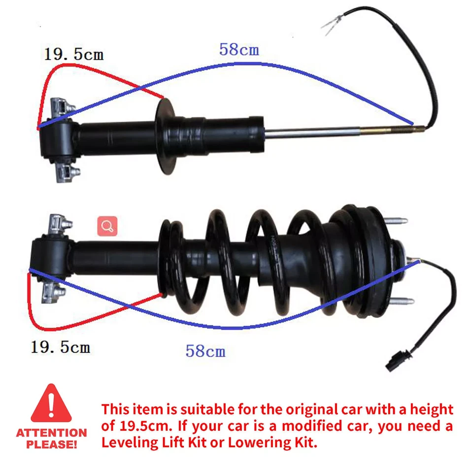 FRONT Strut Assy + REAR shock Absorber for 2015-20 Escalade Suburban Tahoe Yukon - Image 2 of 4