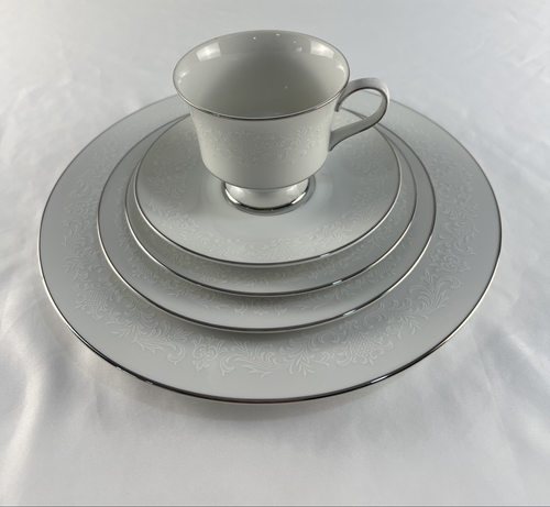 1 - 5 Piece Place Setting Sango China Granada White Japan 3651 - Picture 2 of 15