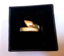 18K Yellow Gold Snake Ring Size 4.5 - ITALY - Gorgeous - MUSt SEE