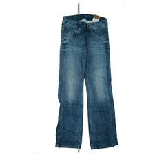Pepe Jeans Olympia Damen Hose Straight Leg Comfort Fit W26 L34 Blau NEU