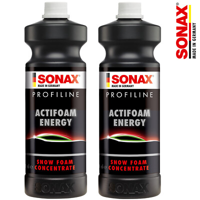 2x SONAX PROFILINE Actifoam Energy Snow Foam Shampoo Aktivschaum Konzentrat 1L 