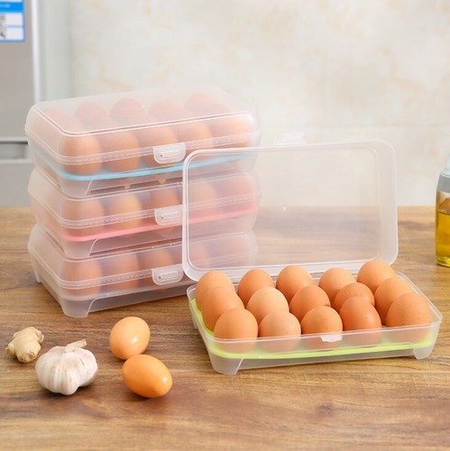 1X Eierbox mit 15 Eiertabletts HACCP Eierbehälter Eierkarton Vorratsbehälter - Bild 2 von 7