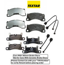 Front & Rear Brake Pad +Sensor OES for Porsche Cayenne Base Diesel GTS Turbo / S
