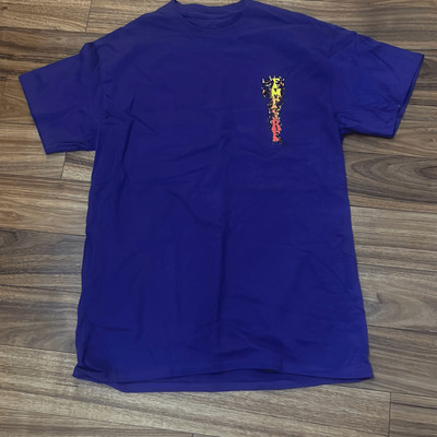Empyre purple skater graphic t shirt dragon fire skateboarding grunge mens mediu
