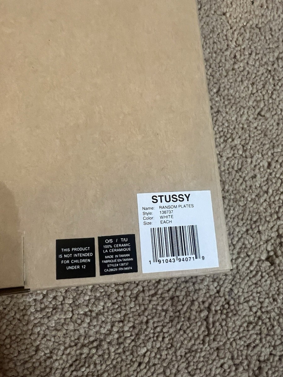 Stussy Ceramic Ransom White Plate | eBay
