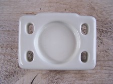 Authentic Vintage White Porcelain Toothbrush  Tumbler Wall Mount Holder