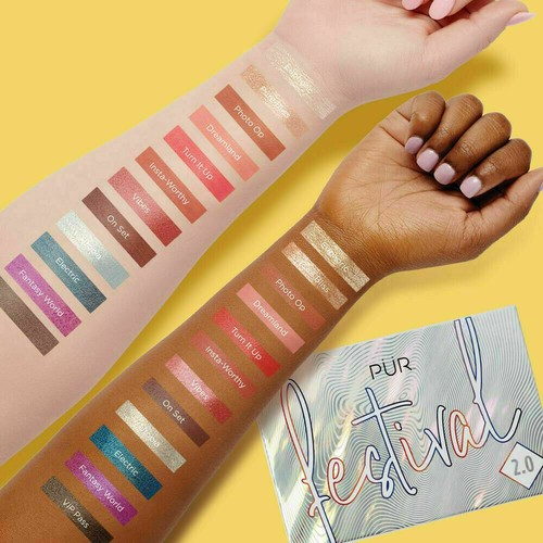 PUR Festival 2.0 Eyeshadow Palette – 12 Pressed Pigment Colors – New Makeup - Picture 4 of 5