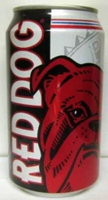RED DOG BEER 12oz alum. Pull Tab CAN with BULLDOG Plank Road WISCONSIN 1994 1/1+