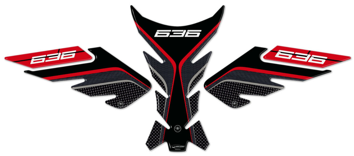3D Gel Tank Protection Kit Compatible with Kawasaki ZX-6R 3D Gel Tank Protection Kit Compatible with Kawasaki ZX-6R