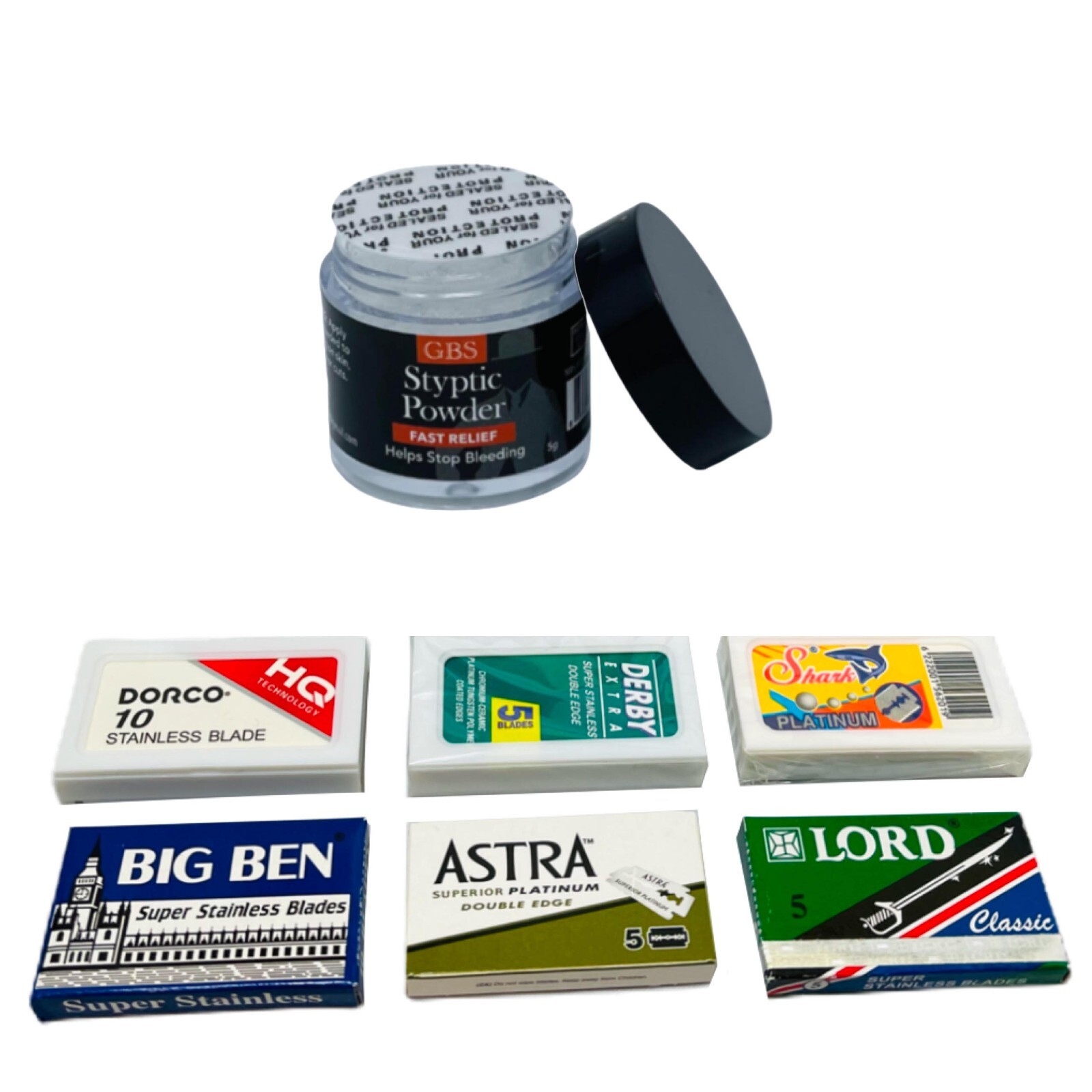GBS Double Edge Safety Blades-Sample Pack - Includes 40 Blad