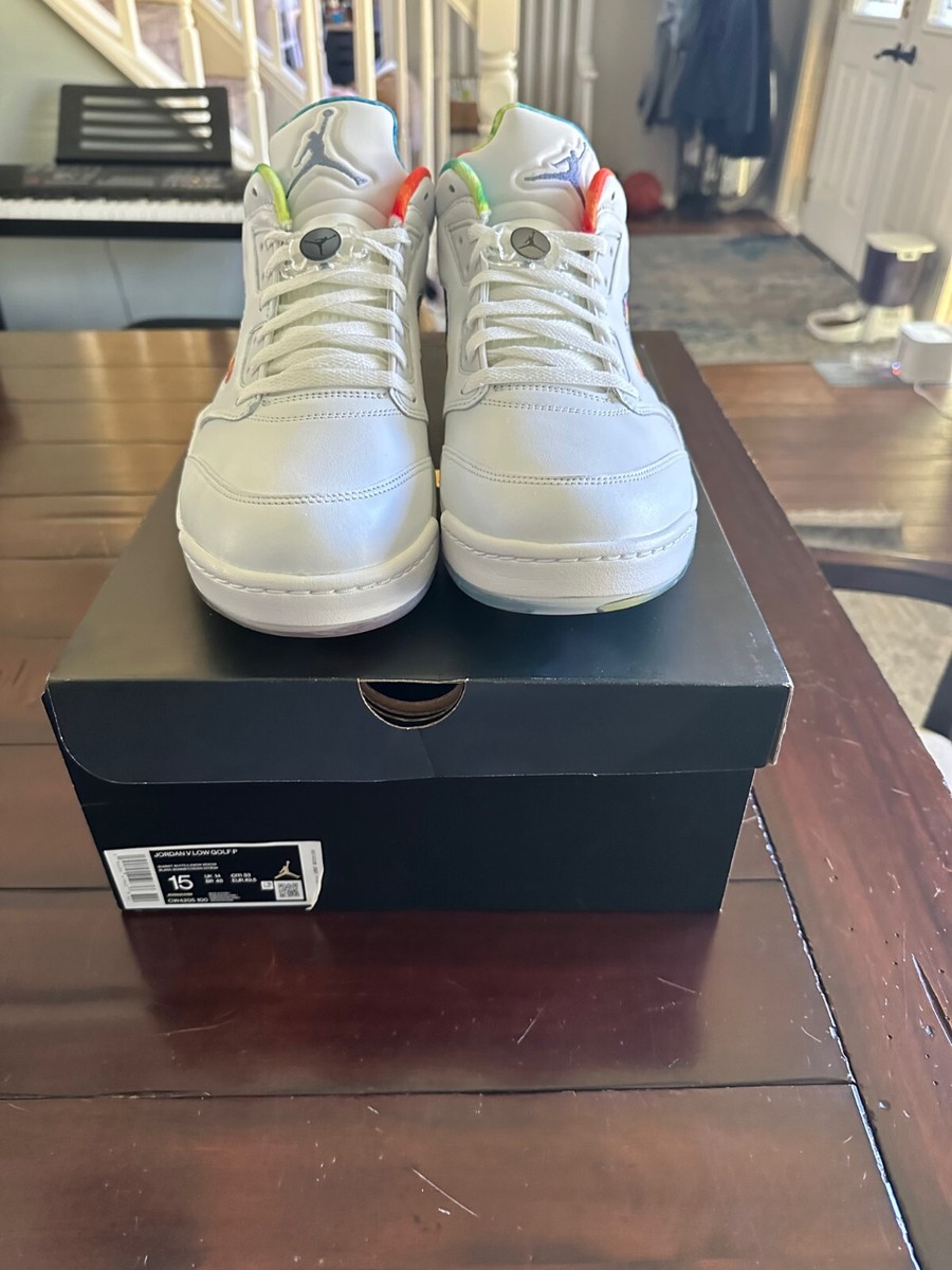 Size 15 - Air Jordan 5 Golf Low Peace, Love, and Golf for sale