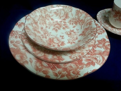 NEW NIKKO MISTY 5 Pc Place Setting Plates Bowl Cup Saucer Floral Japan - Picture 4 of 7