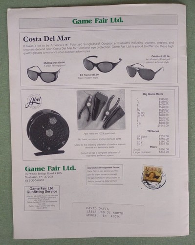 Game Fair Ltd 1998 Catalog Outdoor Hunting Fishing - Picture 16 of 16