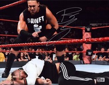 Big Cass Signed 11x14 Photo BAS COA Bill W. Morrissey AEW Impact Picture Auto'd
