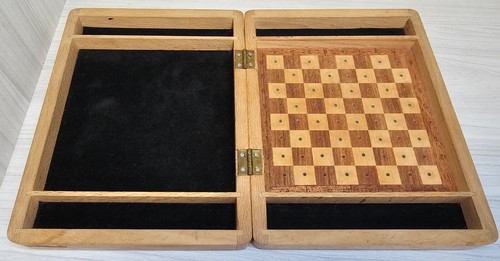 Soviet Vintage Travel Wooden Chess Set Street Pocket Box Game USSR Antique - Picture 9 of 21