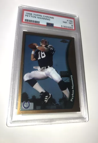 1998 Topps Chrome Peyton Manning #165 PSA 8 RC Rookie Card