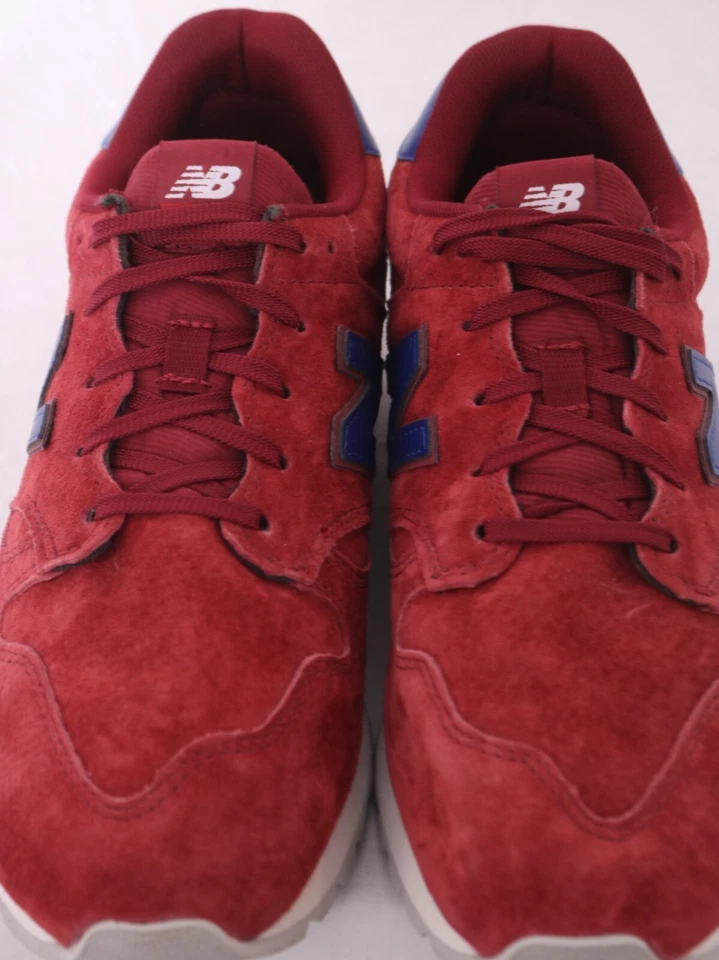 New Balance WL520AR 520 栗色红色麂皮绒蓝色系带跑步鞋女式 9 B — 第 4/4 张图片