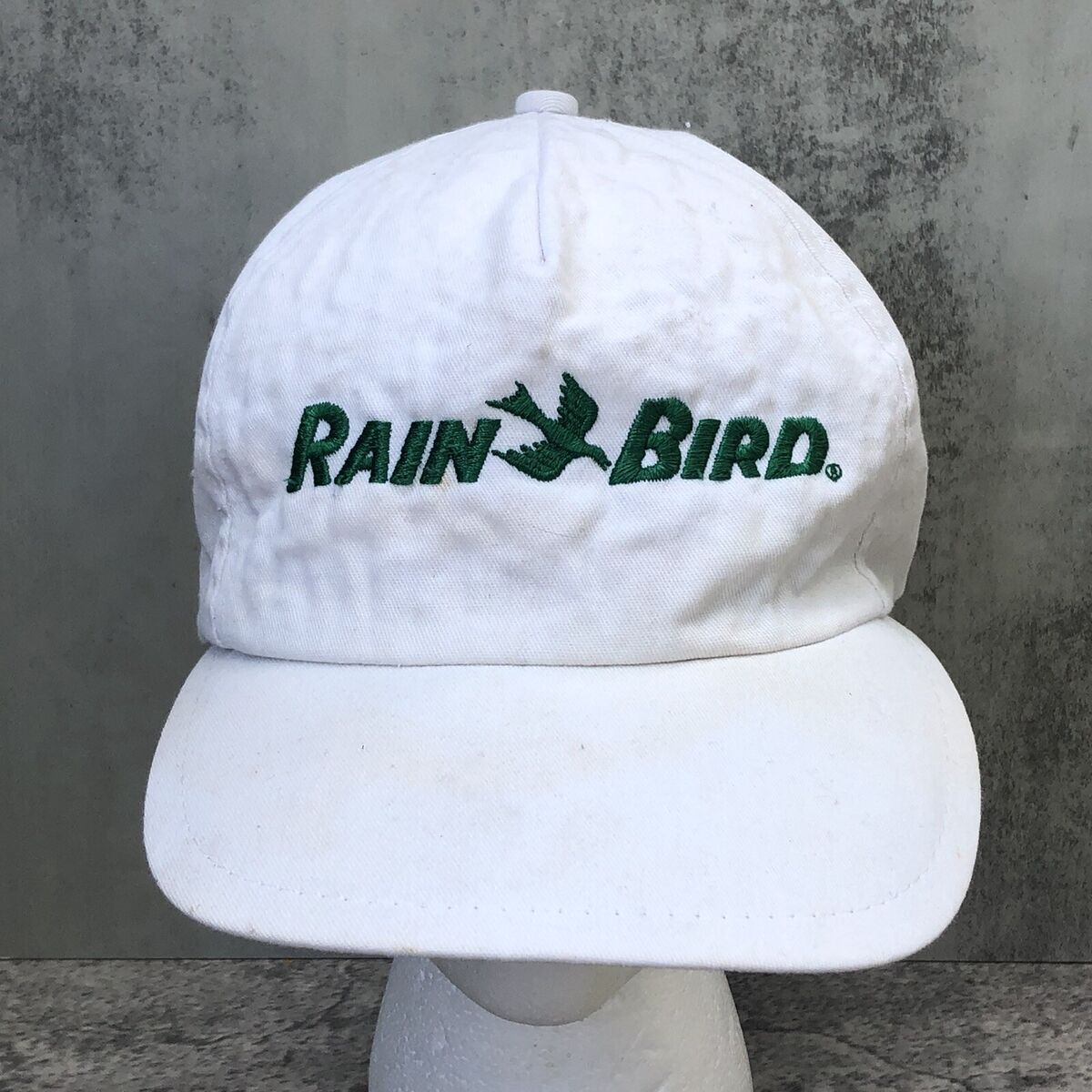 Vintage RAIN BIRD Hat Cap Leather Strapback Roped 90s 80s Vintage RAIN BIRD Hat Cap Leather Strapback Roped 90s 80s