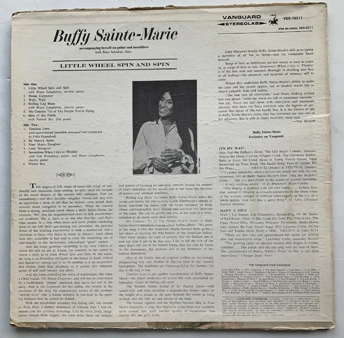 Buffy Sainte-Marie ‎– Little Wheel Spin And Spin Vinyl LP Album