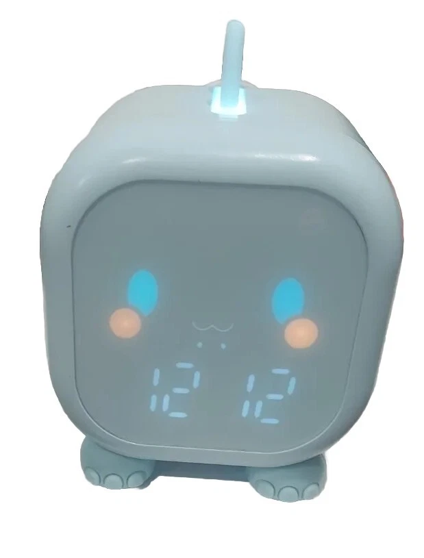 Lindo Reloj Despertador Niños Divertido Dinosaurio Azul + Luz Nocturna, Usado Con Acorde Cargador Foto 2 de 4