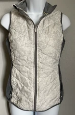 SmartWool Vest White Merino Wool Blend Full Zip Quilted Gorpcore Womens Sz Small