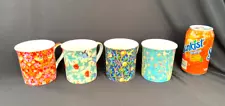 Set of 4 Leonardo Collection WILLIAM MORRIS Bird Fine China Coffee Tea Mugs MINT