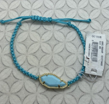 Kendra Scott Muriel Friendship Bracelet Gold Tone Light Blue Magnesite