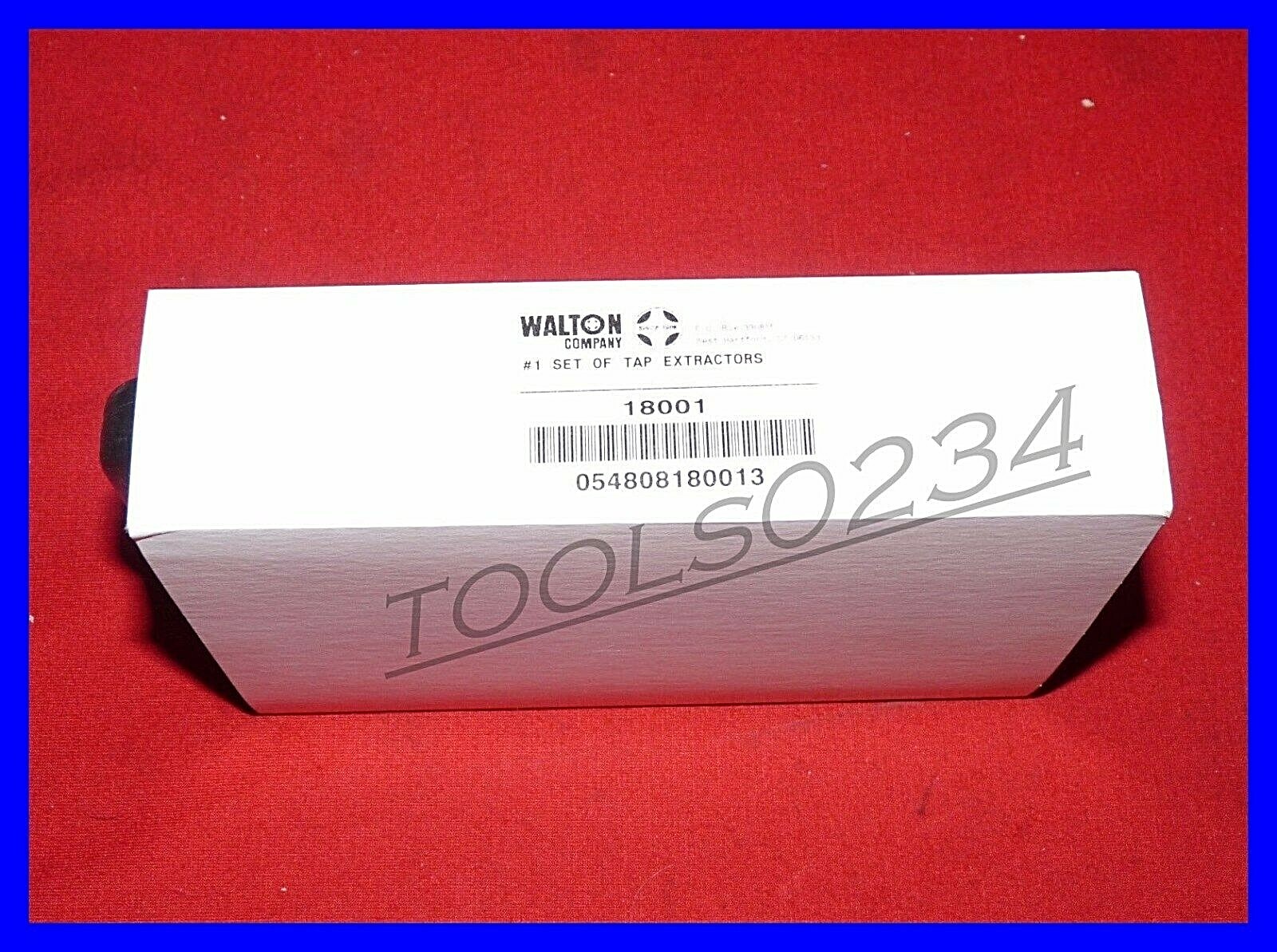 6 PC Tap Extractor Set Walton 18001 USA 4 FL SAE Metric W/ Case NC NF 3