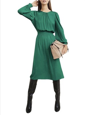 witchery shirred midi dress