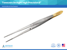 Surgical Tweezers Straight Lab Tweezers Forceps 6  Thumb Serrated Forceps ARTMAN