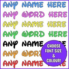 Fairytale  Personalised Name Vinyl Decal Stickers Glass Bottle - Choose colour