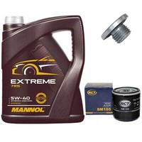 MotoröL Set 5W-40 5 Liter + ÖLfilter + Schraube FüR Opel Omega Vectra B Astra G