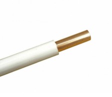 10mm X30 Mts Copper Pipe Tube White Plastic Coated Coiled Sold Per Metre REF4779