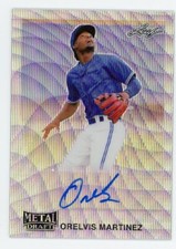 Orelvis Martinez 2020 Leaf Metal Draft 1990 Auto Autograph Silver Wave #LA-OM1