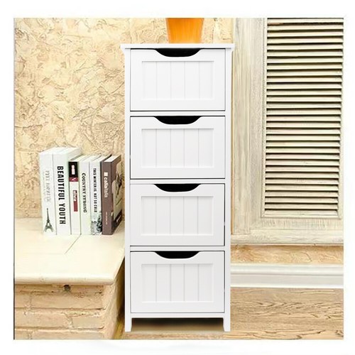 Kleiner Badezimmer Bodenschrank Holz freistehend Aufbewahrung Seite Organizer robust - Bild 5 von 28